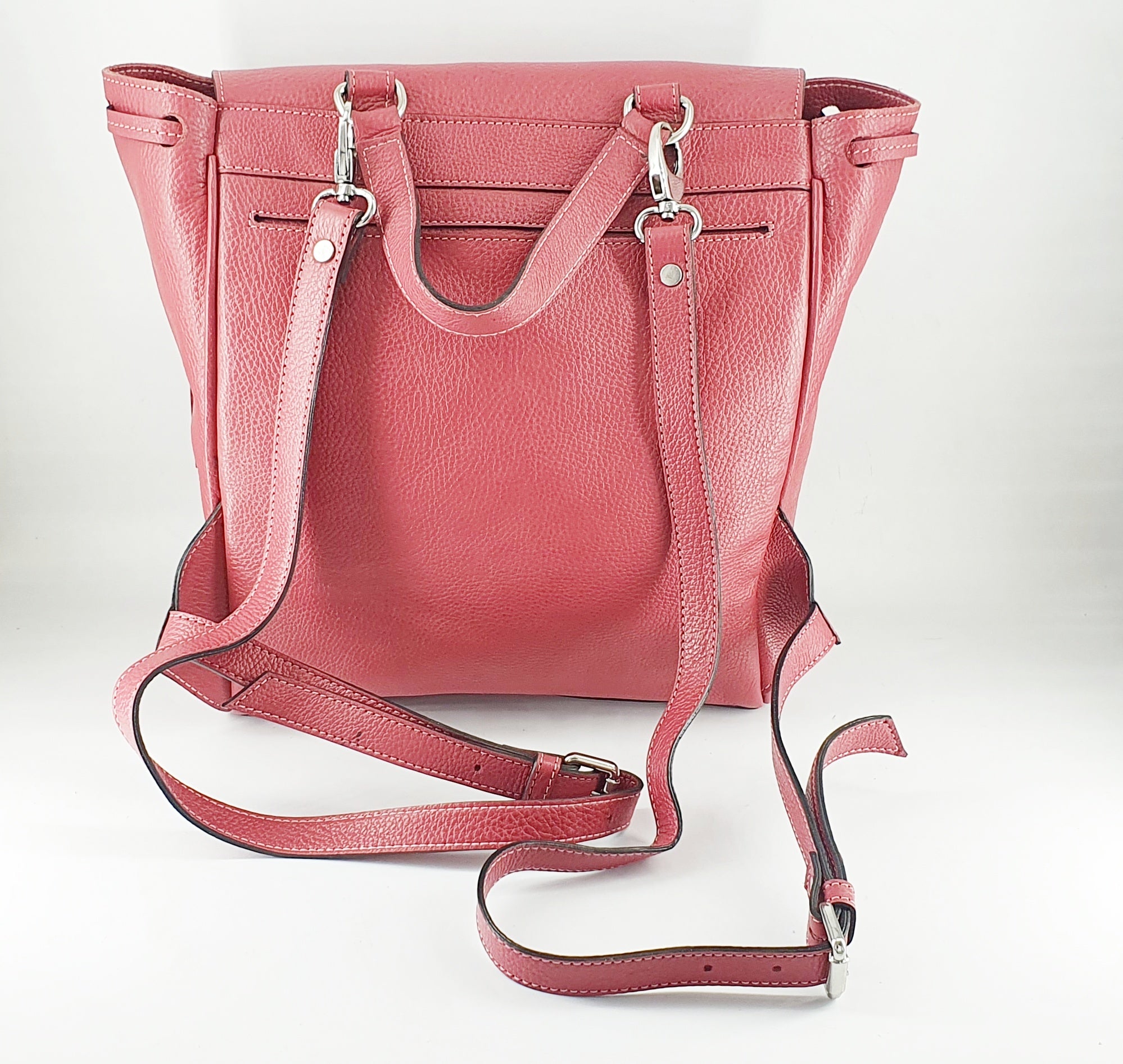 Sumis Soft Leather Backpack T-pink Color