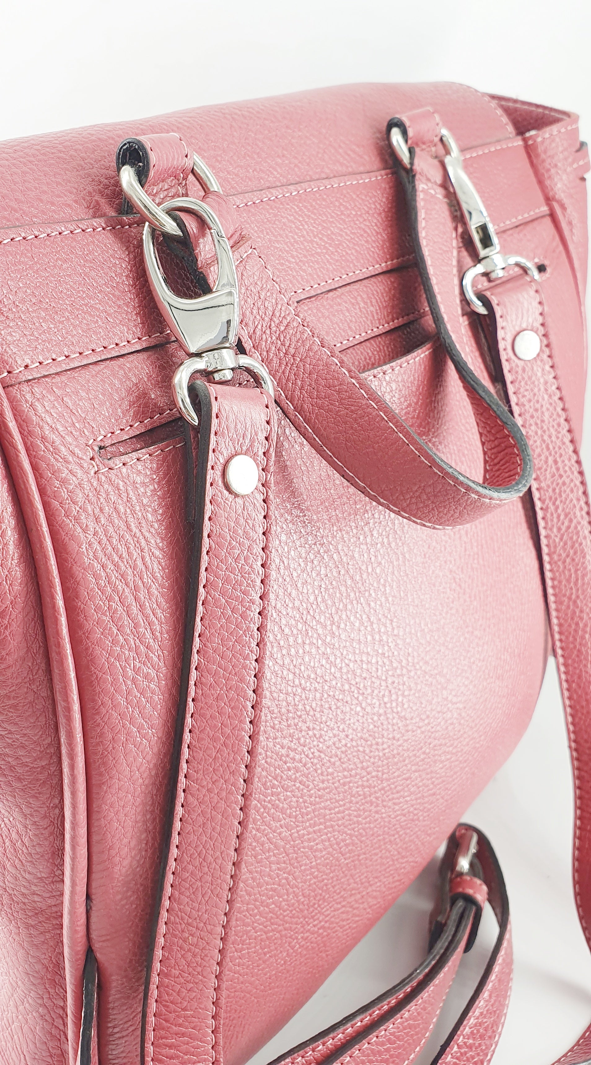 Sumis Soft Leather Backpack T-pink Color