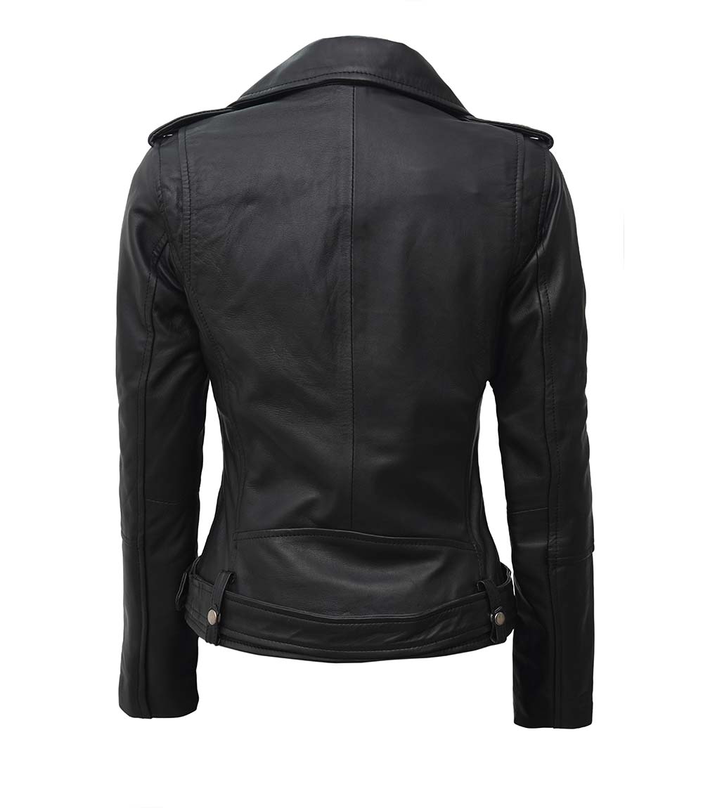 Lory Leather Biker Jacket Women's Black Leather